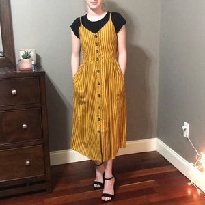 Striped button dress